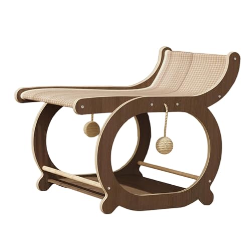 Dickly Katzenliege mit Kratzfläche, Innenbereich, Spielbälle, Modernes Design für Haustiere, Dunkelbraun Dickly Katzenliege mit Kratzfläche, Innenbereich, Spielbälle, Modernes Design für Haustiere, Dunkelbraun von Dickly