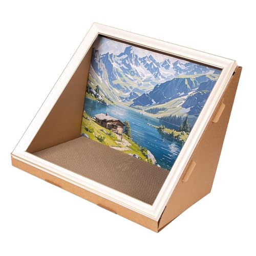 Dickly Katzenspielzeughaus im Vintage-Stil mit Ölgemälde und Kratzbaum, Landschaft Dickly Katzenspielzeughaus im Vintage-Stil mit Ölgemälde und Kratzbaum, Landschaft von Dickly