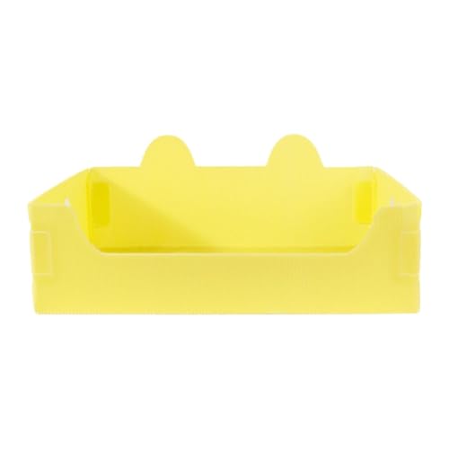 Dickly Katzentoilette, Reisetoilette, offene Katzentoilette, Töpfchen, Toilette für kleine Tiere, Hase, Gelb von Dickly