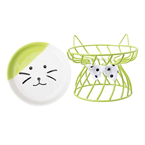 Dickly Keramik-Katzenschale, erhöhter für Futter und Wasser, Elegantes Design von Dickly