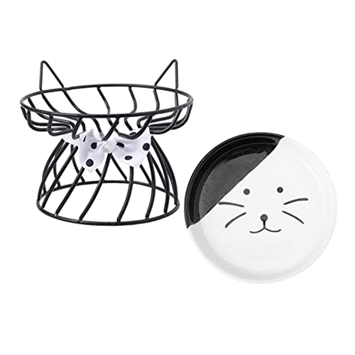 Dickly Keramik-Katzenschale, erhöhter für Katzenfutter und Wasser, stilvolles Design von Dickly