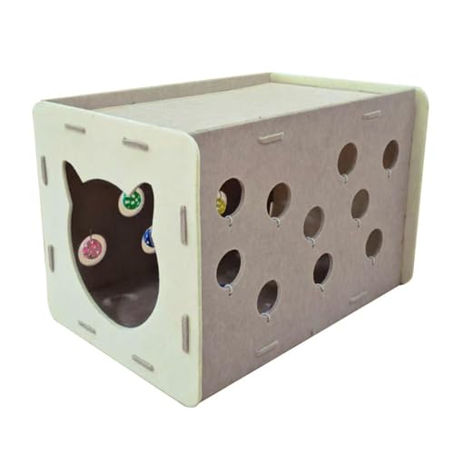 Dickly Kratzbrett für Katzen aus Filz, faltbares Versteck, und Couchschutz, eingebauter Glockenball für Hauskatzen Dickly Kratzbrett für Katzen aus Filz, faltbares Versteck, und Couchschutz, eingebauter Glockenball für Hauskatzen von Dickly