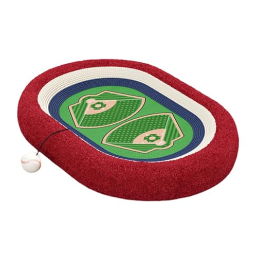 Dickly Kratzkissen, Schüssel mit Ball, Spielzeug, Katzenkratzbett für kleine, mittelgroße und große Katzen, Baseball Dickly Kratzkissen, Schüssel mit Ball, Spielzeug, Katzenkratzbett für kleine, mittelgroße und große Katzen, Baseball von Dickly