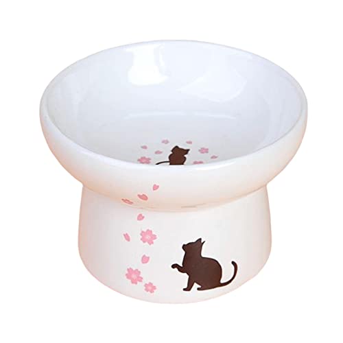 Dickly Pet Feeder Waterer Snack Bowl -Haustiernäpfe Porzellan Pet Feeding Bowl Protection Cervical Dog Bowl Erhöhter Katzennapf für Kätzchen, Katze, Futternapf von Dickly