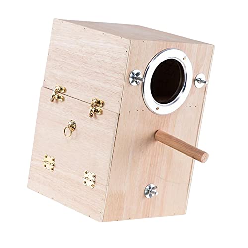 Dickly Pet Parrot Breeding Box Sittich Nistkasten Vogelhaus Käfig für Lovebirds Small Medium Birds Conures Nymphensittich Indoor, Links hängend von Dickly