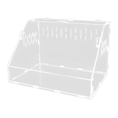 Dickly Reptilien-Futterbox, Schlangenzuchtbox, transparent, professionelles Acryl-Reptilien-Terrarium, Brutbehälter für Eidechsen, L von Dickly