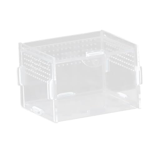Dickly Reptilien-Futterbox, Tier-Lebensraum-Käfig-Behälter, Reptilien-Terrarium für Schildkröten, Geckos, Schlangen, Frösche, 10x8x7cm Dickly Reptilien-Futterbox, Tier-Lebensraum-Käfig-Behälter, Reptilien-Terrarium für Schildkröten, Geckos, Schlangen, Frösche, 10x8x7cm von Dickly