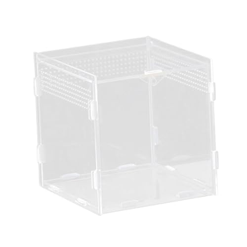 Dickly Reptilien-Futterbox, Tier-Lebensraum-Käfig-Behälter, Reptilien-Terrarium für Schildkröten, Geckos, Schlangen, Frösche, 15x15x15cm Dickly Reptilien-Futterbox, Tier-Lebensraum-Käfig-Behälter, Reptilien-Terrarium für Schildkröten, Geckos, Schlangen, Frösche, 15x15x15cm von Dickly