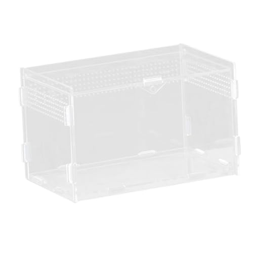 Dickly Reptilien-Futterbox, Tier-Lebensraum-Käfig-Behälter, Reptilien-Terrarium für Schildkröten, Geckos, Schlangen, Frösche, 20x12x12cm Dickly Reptilien-Futterbox, Tier-Lebensraum-Käfig-Behälter, Reptilien-Terrarium für Schildkröten, Geckos, Schlangen, Frösche, 20x12x12cm von Dickly