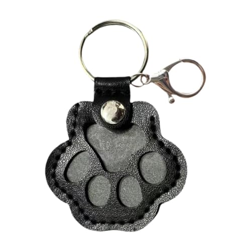 Dickly Schlüsselanhänger mit Tierhaar-Andenken, Hunde- und Katzenfell, Gedenk-Schlüsselanhänger, Pfotenform, dekorativ für Damen und Herren, Schwarz Dickly Schlüsselanhänger mit Tierhaar-Andenken, Hunde- und Katzenfell, Gedenk-Schlüsselanhänger, Pfotenform, dekorativ für Damen und Herren, Schwarz von Dickly