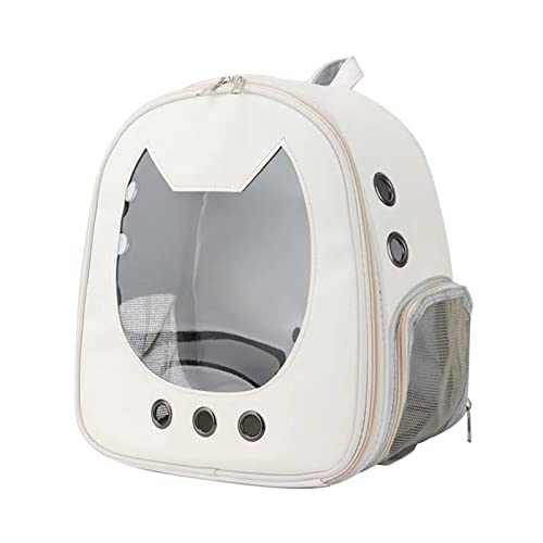 Dickly Strapazierfähiger Haustier Rucksack für Hunde Und Katzen, Verstellbarer Riemen, Reisetasche, Weiß von Dickly