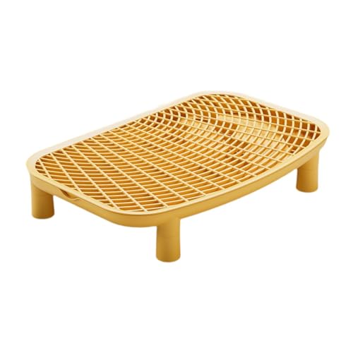Dickly Stufenrampe für Katzentoiletten, ideal für kleine und alte Katzen, Gelb von Dickly