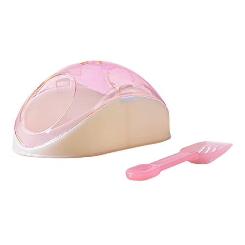 Dickly Transparente Kleintier Badebox Vermeiden Sie Es, Sand Aus Badezimmer, Toiletten, Käfigen, Hamster Sand Badebehälter für Chinchilla Frettchen zu Treten, ROSA von Dickly