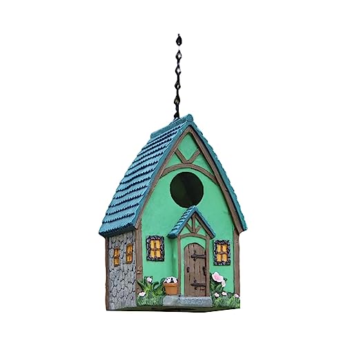 Dickly Vogelhaus, einzigartig, handbemalt, einfach aufzuhängen, Nistkasten, Vogelhaus für Finken, Bluebird, Vögel, Hof, Terrasse, Pflanzer von Dickly
