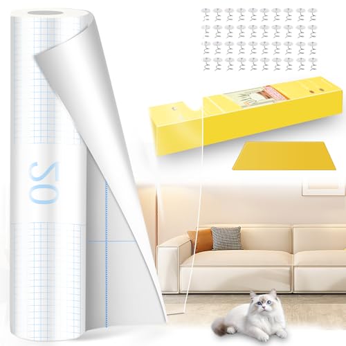 Dictien 30 x 500CM Kratzschutz Sofa Katze, Anti Kratz Folie Für Katzen, Klebefolie Transparent, Zum Schutz von Möbeln, Sofas, Türen und Wänden vor Katzenkratzern Dictien 30 x 500CM Kratzschutz Sofa Katze, Anti Kratz Folie Für Katzen, Klebefolie Transparent, Zum Schutz von Möbeln, Sofas, Türen und Wänden vor Katzenkratzern von Dictien
