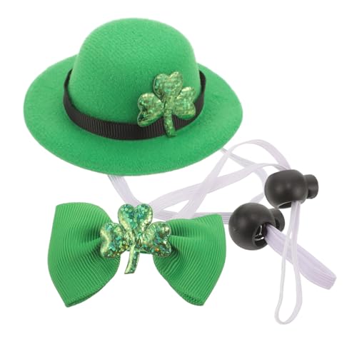 Didiseaon 1 Satz Set Aus Mütze Und Krawatte Für Haustiere Welpe Hund Karikatur Erste Spitze Outfits Party Kostüm Körperpflege Kappe Gepunktet Hündchen Hüte Klein Zubehör Green Polyester von Didiseaon