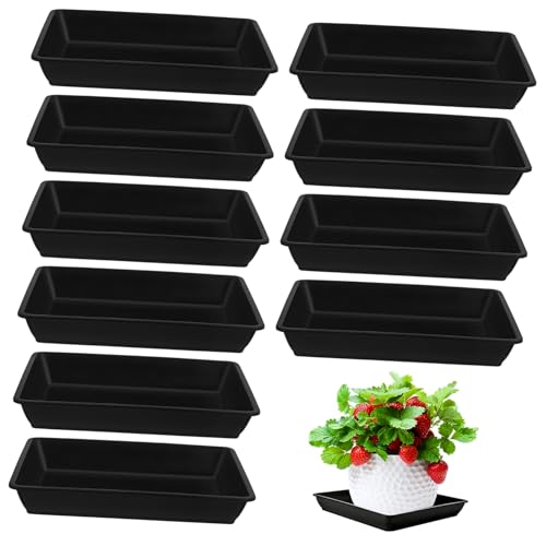 Didiseaon 12 Stück Bodenmatte Für Blumentöpfe Tabletts Für Blumentöpfe Untersetzer Für Pflanzen Unterstützung Topfschalen Für Pflanzen Untertasse Eingetopft Pflanzenplatte Groß Plastik Black von Didiseaon