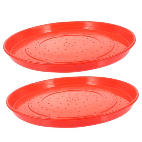 Didiseaon 2 Stück Hühnerfütterungsplatte Futtertrays für Geflügel zu Reinigen für Fütterung von Küken Langlebig Rutschfester Didiseaon 2 Stück Hühnerfütterungsplatte Futtertrays für Geflügel zu Reinigen für Fütterung von Küken Langlebig Rutschfester von Didiseaon