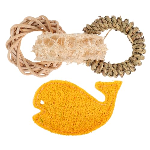 Didiseaon 2 Stück Luffa Kauspielzeug für Kleintiere Interaktives für Chinchillas und Hamster Unterstützt Natürliches Kauen und Zahnpflege Didiseaon 2 Stück Luffa Kauspielzeug für Kleintiere Interaktives für Chinchillas und Hamster Unterstützt Natürliches Kauen und Zahnpflege von Didiseaon