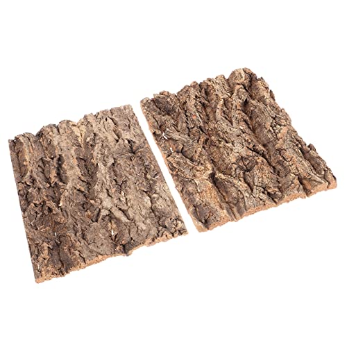 Didiseaon 2 Stück Rinde Dekoration Terrarienrinde Reptilien Dekoration aus Baumrinde hat Protokoll Schildkröten Kletterbaum Schildkrötendekorationen für Tank Terrarium Decor Coffee von Didiseaon