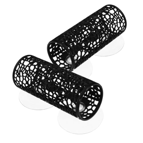 Didiseaon 2 Stück Schwarze Tunnels für Betta Fische Effiziente Wasserzirkulation Sicheres Versteck und Ruhebereich Aquarien Dekoration für Garnelen und Guppys von Didiseaon