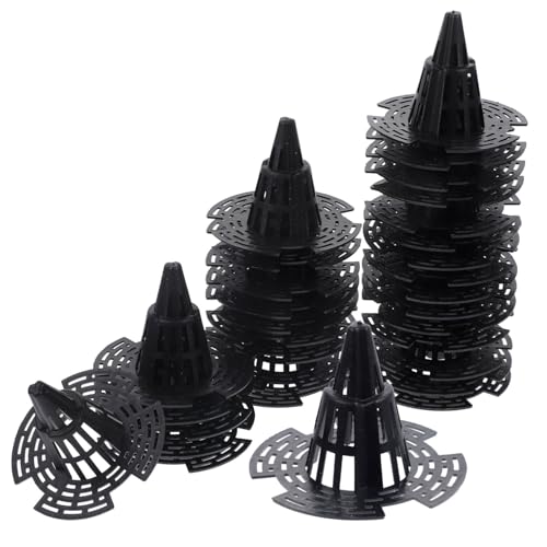 Didiseaon 30 Stück Blumentopf Loch Mesh Pad Dichtung Netztassen, Gewächshaus Hydroponik Pflanzen Mesh Topf Filter, Kunststoff Düngerkörbe Netzkorb für Pflanzen Hydroponics Supplies von Didiseaon