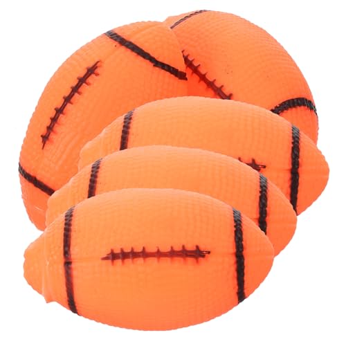 Didiseaon 5 Stück Teiliges Rugbyball Hundespielzeug Robustes Kauspielzeug Interaktives Apportierspielzeug für Große Hunde zur Beschäftigung und Zahnreinigung Drinnen und Draußen von Didiseaon