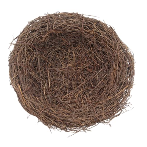 Didiseaon Großes Rattan Vogelnest Ornament Handgefertigtes Outdoor Vogelhäuschen Garten Landschaft Dekoration Naturnahes Nest für Vogelbrut und von Didiseaon