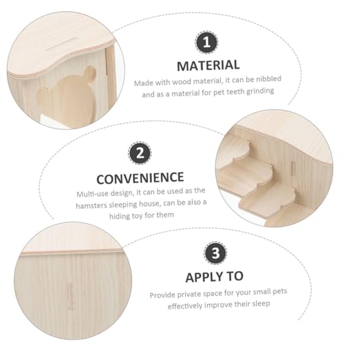 Didiseaon Hamsterhaus aus Holz mit Rampe Großes Zweites Versteck für Meerschweinchen Kleines Mehrstöckiges Labyrinth Sicherer Schlafplatz und Spielhaus für Kleintiere Robust und Langlebig von Didiseaon