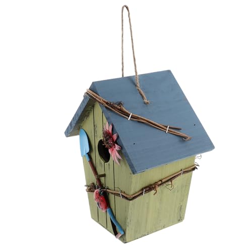 Didiseaon Holz Vogelhaus mit Blauem Dach Dekorativer Nistkasten für Garten und Rustikaler Stil für Kleine Aufzuhängen Langlebige Didiseaon Holz Vogelhaus mit Blauem Dach Dekorativer Nistkasten für Garten und Rustikaler Stil für Kleine Aufzuhängen Langlebige von Didiseaon