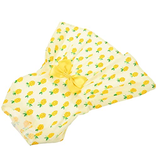 Didiseaon Ananas-Haustier-Kleid Ananas-haustierkleidung Hawaii-Party-Haustier-Outfit Hundekleid Haustierkleidung Für Kleine Hunde Sommerliches Katzenkleid Polyester Drucken Prinzessinenkleid von Didiseaon