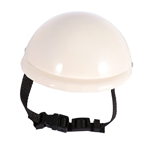 Didiseaon Hundekostüm Helm Mit Sonnenschutz – 5 Zoll Hut Für Hunde - Ideal Für Regen Und Sonnenschein - Schutz Für Ihren Welpen Weißer Haustierhelm Für Festliche Anlässe von Didiseaon