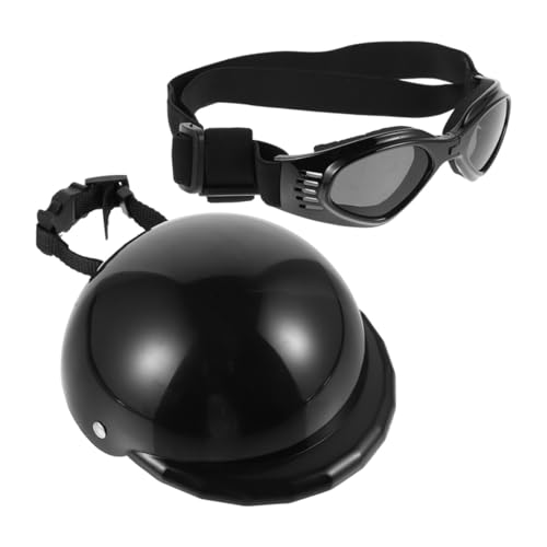 Didiseaon Hundeschutzhelm für Kleine Hunde und Katzen Sicherer Kopfschutz mit Stylischer Sonnenbrille Stoßfest und Bequem Verstellbar für Haustier und Dekoration von Didiseaon