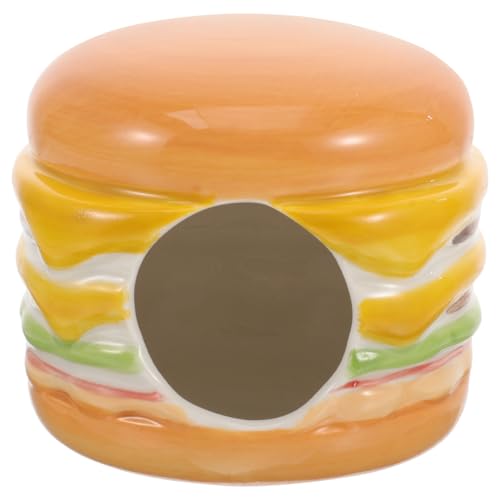 Didiseaon Keramik Hamster Versteck Kühlhaus für Kleintiere Deko Burger Form Nest Didiseaon Keramik Hamster Versteck Kühlhaus für Kleintiere Deko Burger Form Nest von Didiseaon