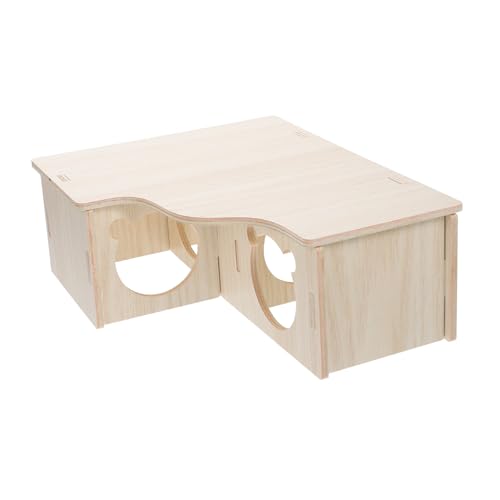 Didiseaon Mehrkammer Holz Hamsterhaus mit Beißschutz Langlebiges Nest und Spielplatz für Zwerghamster Kleines Haustierhaus zur Zahnpflege Robust und Leicht zu Reinigen für Hamsterkäfig und Didiseaon Mehrkammer Holz Hamsterhaus mit Beißschutz Langlebiges Nest und Spielplatz für Zwerghamster Kleines Haustierhaus zur Zahnpflege Robust und Leicht zu Reinigen für Hamsterkäfig und von Didiseaon