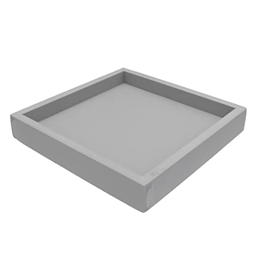 Didiseaon Nachahmung Zement Blumentablett blumenkübel untersetzer blumentopfuntersetzer Stand quadratische Platte groß zimmerpflanzen Pflanzgefäß Untersetzer quadratisch Topftablett Grey von Didiseaon
