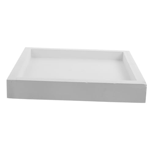 Didiseaon Quadratisches Blumentopftablett Tabletts Quadratische Platte Topf Tablett Quadratischer Pflanzgefäßeinsatz Untersetzer Für Gartentöpfe Pflanzschale Drinnen Pflanzentopfschalen Weiß von Didiseaon