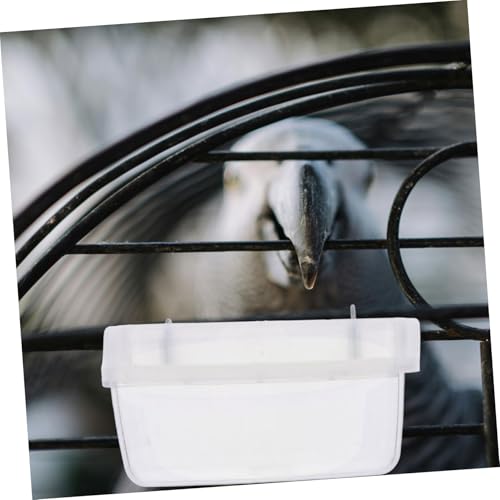 Didiseaon Vogelfuttersäule aus Langlebigem Abs Transparenter Spritzwassergeschützter Futterspender für Papageien Einfache Reinigung zum Aufhängen im Käfig Minimiert Futterverschwendung von Didiseaon