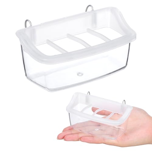 Didiseaon Vogelkäfig-Futternäpfe zum Aufhängen, Wasserspender für Käfig, Kunststoff, Futterspender für Papageien, 2 Stück von Didiseaon