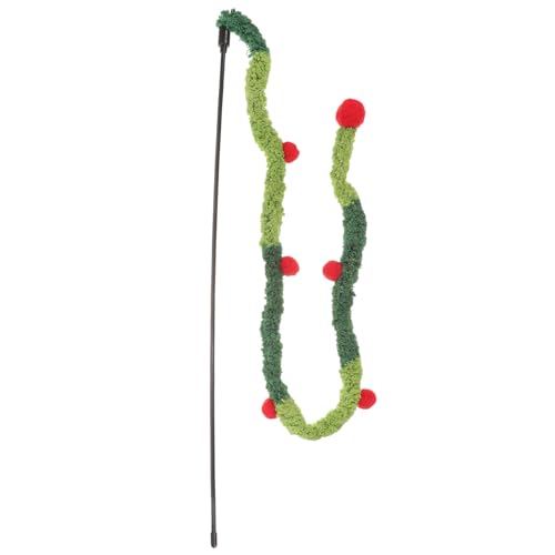 Didiseaon Weihnachten Katze Tease Stick Kätzchen Necken Schnur Spielzeug Weihnachten Katze Teaser Charmeur Interaktive Katze Zauberstab Spielzeug Lustige Katze Kätzchen Spielen Spielzeug von Didiseaon