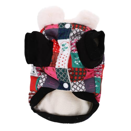 Didiseaon Weihnachtswarmer Hundemantel Haustier-Welpen-Wintermantel Weihnachts-Kapuzenpullover Hundemantel Für Kaltes Wetter Warme Hundeweste Für Kleine Mittelgroße Und Große Hunde Xs von Didiseaon