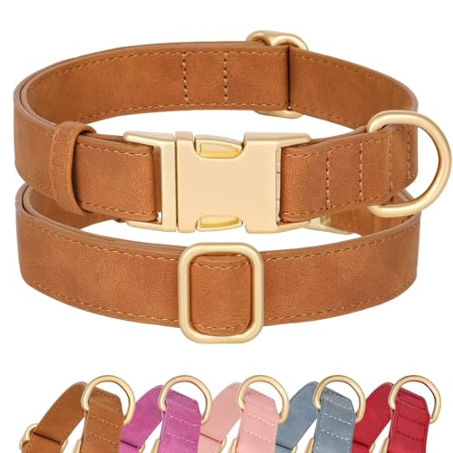Didog Hundehalsband aus weichem Leder, bequem und langlebig, Hundehalsbänder mit Schnellverschluss-Schnalle, verstellbares Hundehalsband aus Leder für mittelgroße und große Hunde, Braun, M Didog Hundehalsband aus weichem Leder, bequem und langlebig, Hundehalsbänder mit Schnellverschluss-Schnalle, verstellbares Hundehalsband aus Leder für mittelgroße und große Hunde, Braun, M von Didog