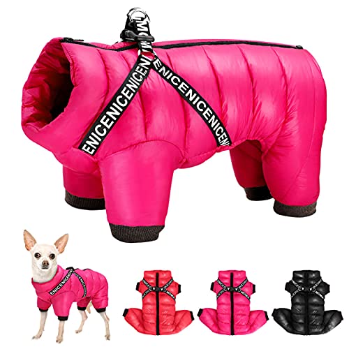 Didog Wintermantel für kleine Hunde, wasserdichte Jacken mit Geschirr und D-Ringen, Warmer Reißverschluss, kaltes Wetter, für Welpen und Katzen, zum Spazierengehen Didog Wintermantel für kleine Hunde, wasserdichte Jacken mit Geschirr und D-Ringen, Warmer Reißverschluss, kaltes Wetter, für Welpen und Katzen, zum Spazierengehen von Didog