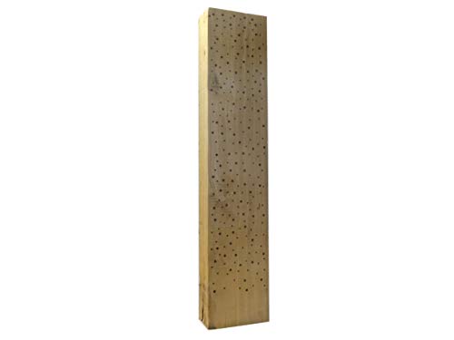 Bienenhotel Stamm Insektenhotel Wildbienen Eiche Massivholz Hartholz Wildbienenhotel Nisthilfe Bienen (Natur unbehandelt, XXL 100 cm) von Die Gartenbeet-Kiste