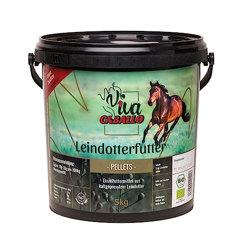 DIE ÖLFREUNDE Viva Caballo Bio Leindotterpellets 5kg | für Pferde | hochwertiges Pferdefutter | nachhaltiges Bio Futter | Vitamine & Mineralien | Omega Fettsäuren von Die Ölfreunde