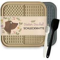 Dieter Dackel Schleckmatte 2er Set mit Spatel und Bürste von Dieter Dackel