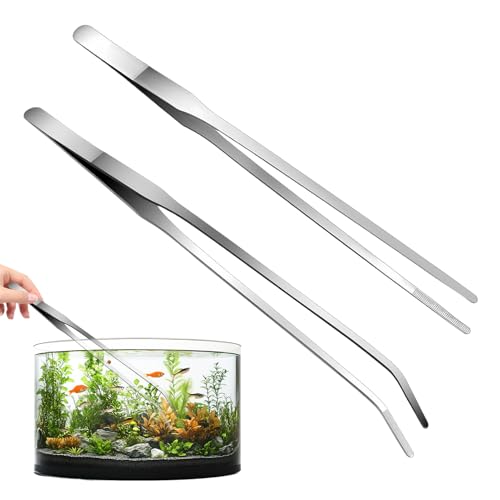 Diffaxy Gebogen Aquarium Pinzette, 2 Stück Gerade Pinzette Und Gebogene Spitze,Lang 27 cm pinzetten Edelstahl für Eidechsen Spinnen Schlangen Aquarium Futterwerkzeug Diffaxy Gebogen Aquarium Pinzette, 2 Stück Gerade Pinzette Und Gebogene Spitze,Lang 27 cm pinzetten Edelstahl für Eidechsen Spinnen Schlangen Aquarium Futterwerkzeug von Diffaxy