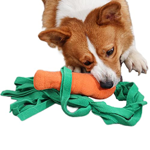 Dificato 5 Stück Hundeschnüffelspielzeug – niedliches Karotten-Hundespielzeug – Welpen-Kauspielzeug hautfreundlich fördert natürliche Futtersuche Fähigkeiten Spielzeug für kleine, mittelgroße und große Hunde Welpen Haustiere von Dificato