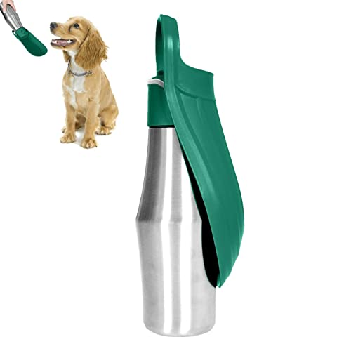 Hunde-Reise-Wasserflasche, 765 ml, große Kapazität, Edelstahl-Hundewasserflasche, tragbarer Hundewasserflaschenspender für Reisen, Spazierengehen, Wandern und Outdoor-Aktivitäten von Dificato