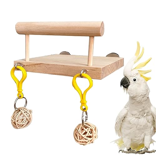 Vogel-Sitzstange Plattform | Papageienständer und Vogelplattform für Käfige – Holz Vogelsitzstange, Vogelkäfig Spielzeug für Sittich, Lovebirds Dificato von Dificato
